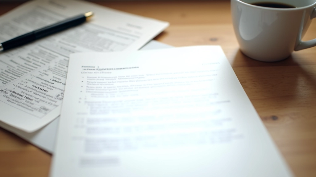 Document de résiliation d'abonnement avec stylo sur bureau en bois