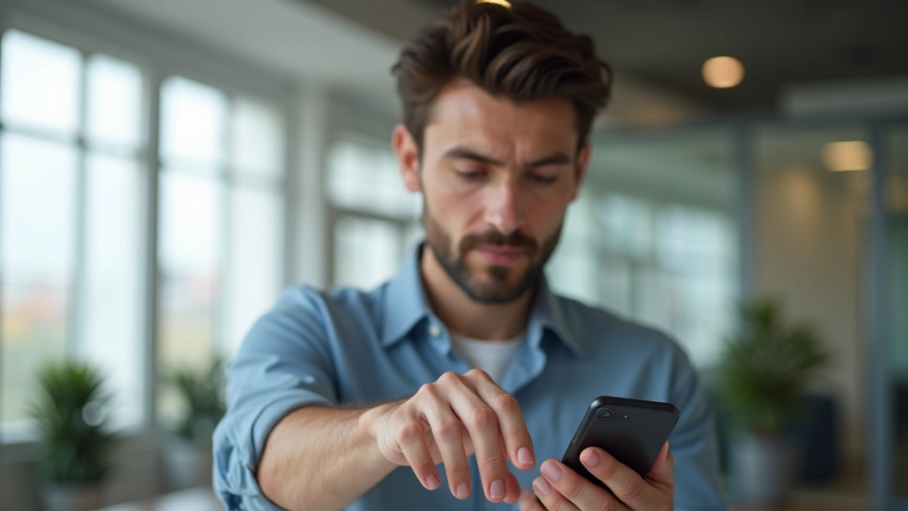 Personne vérifiant un service d'abonnement sur un téléphone intelligent