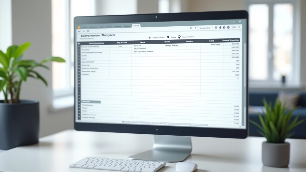 Tableau Excel avec colonnes pour services, montants mensuels, dates de renouvellement et notes